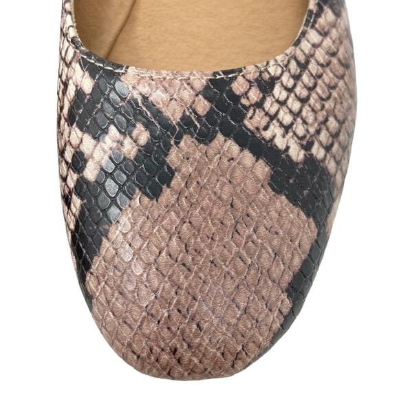 Steve Madden Danni Snakeskin Print Vegan Leather Ballet Flats Women’s Size 6 - Picture 3 of 10